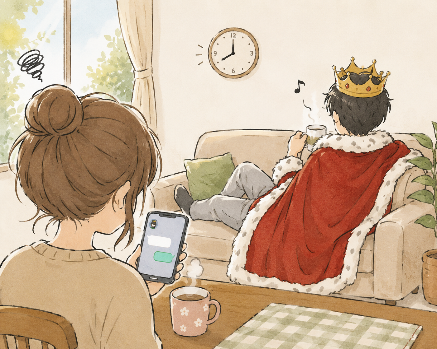 朝8時すぎ、殿から届いたLINE